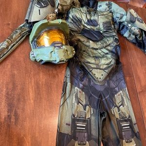 Halo Halloween Costume + Mask, Kids Size Large 10-12, great condition!